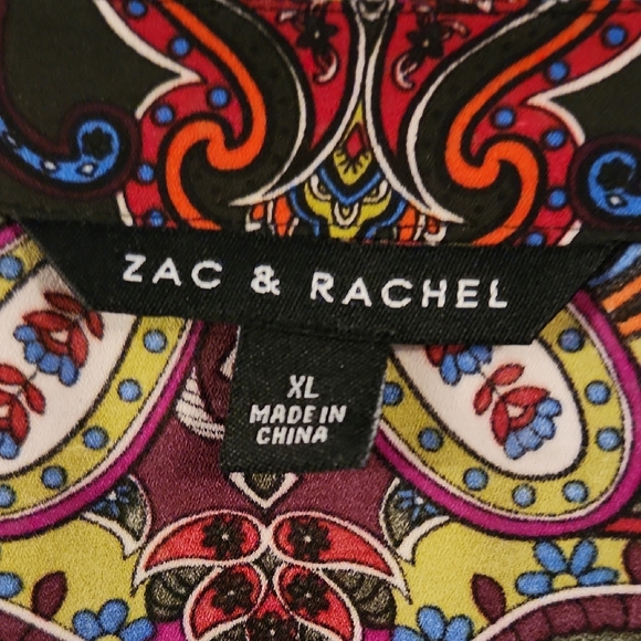 Zac & Rachel Red Graphic Relaxed Blouse - Picture 5 of 8